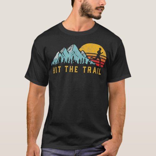 Hit the Trail Runner  Retro Style Vintage Running  T_Shirt