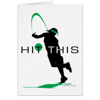 Hit This Green Pitcher Softball Cards
