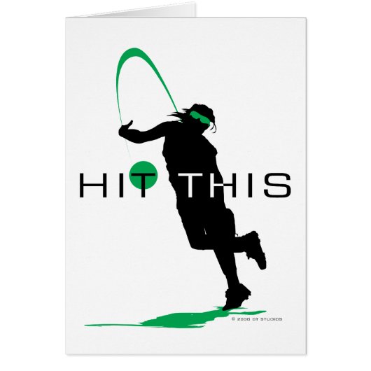 Hit This Green Pitcher Softball Cards (Front)