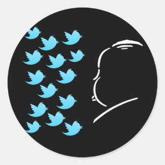 Hitch and Tweets Classic Round Sticker