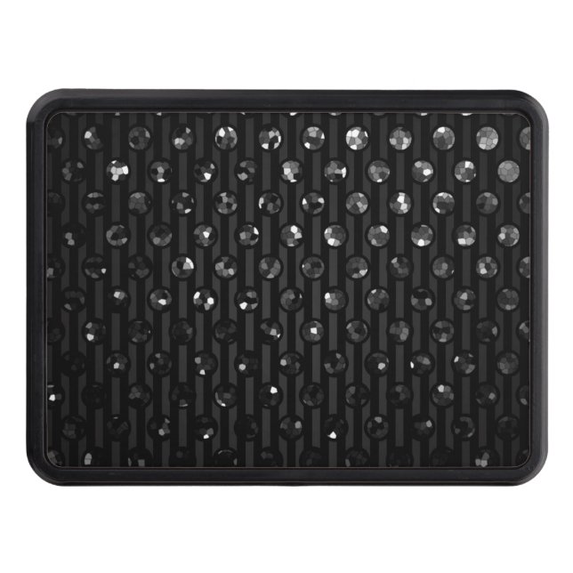 Hitch Cover Black Sparkley Jewels (Front)