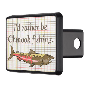 Hitch Cover - Chinook Salmon on Plaid