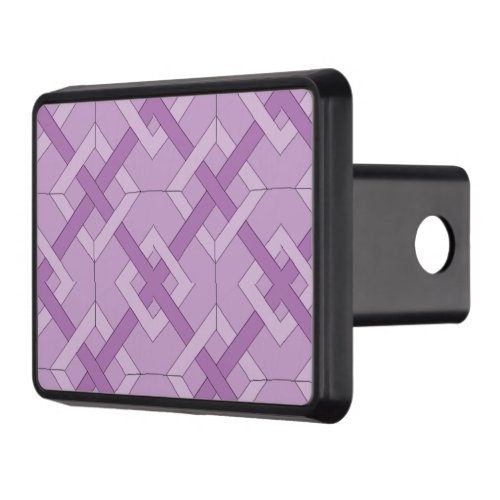 Hitch Cover _ Interlocking Squares in Purples