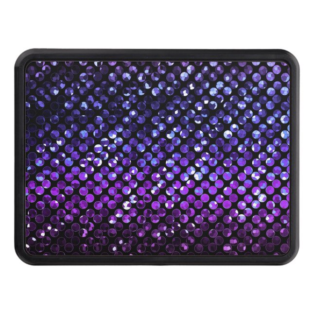 Hitch Cover Purple Crystal Bling Strass (Front)