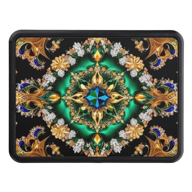 Hitch cover with Brazilian Colors (Front)
