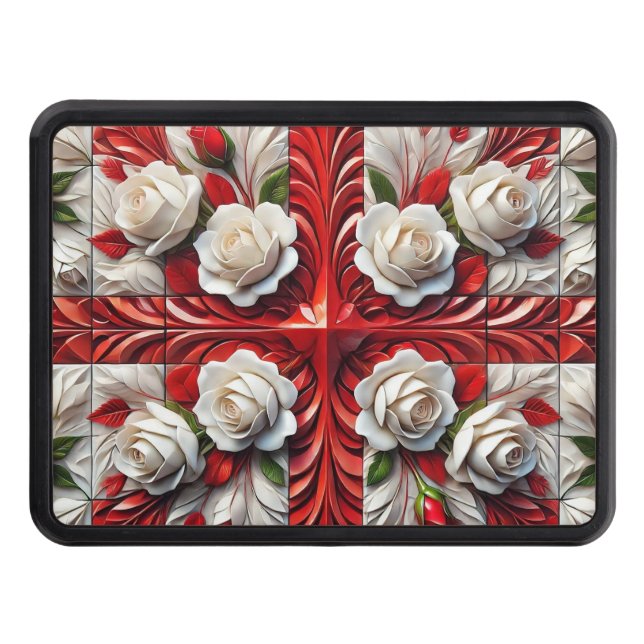 Hitch cover with English Roses Design (Front)