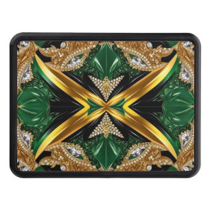 Hitch cover with Jamaica Colors