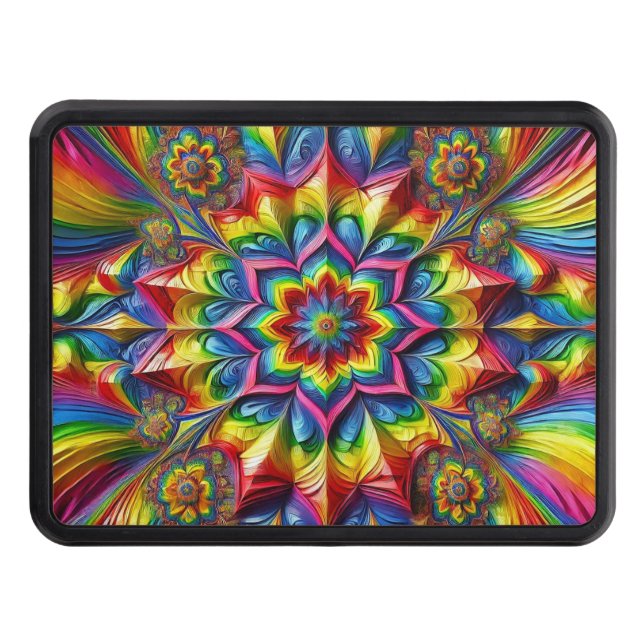 Hitch cover with LGBTQ Colors (Front)