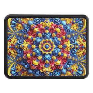 Hitch cover with Romanian Colors