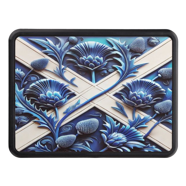 Hitch cover with Scottish Thistles (Front)