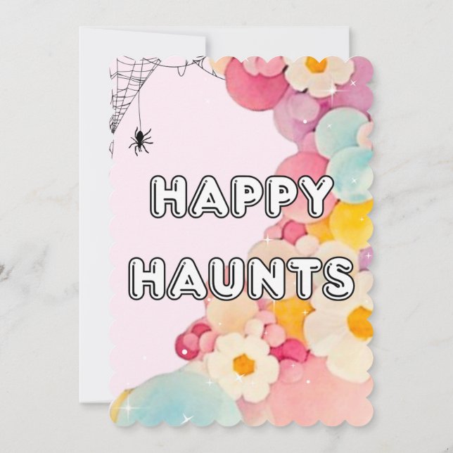 Hitch Hiking Ghosts Birthday Invitation (Back)