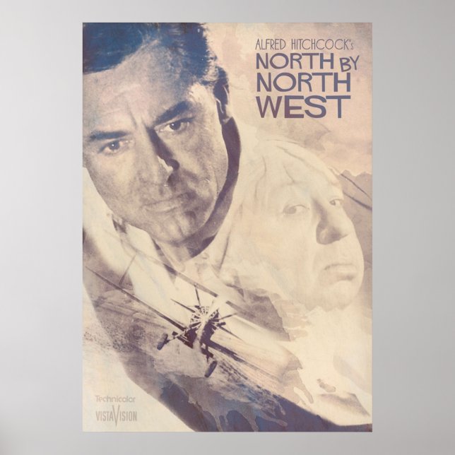 Hitchcock Fine Art North By Northwest classic film Poster (Front)