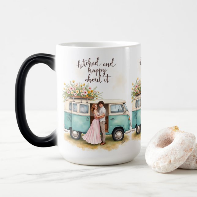  Hitched and Happy Camper Mug (With Donut)