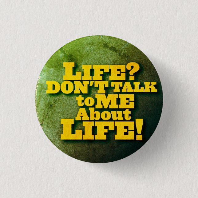 Hitchhikers Guide quote button (Front)