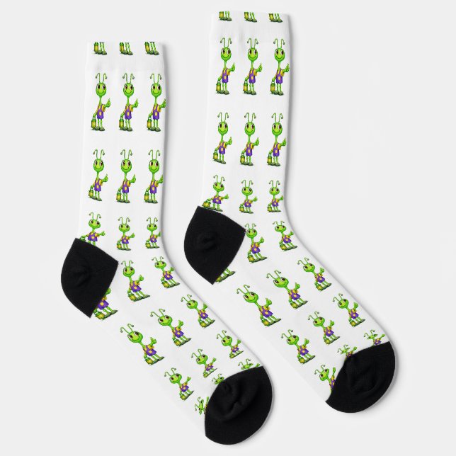 Hitchhiking Grasshopper socks (Right)