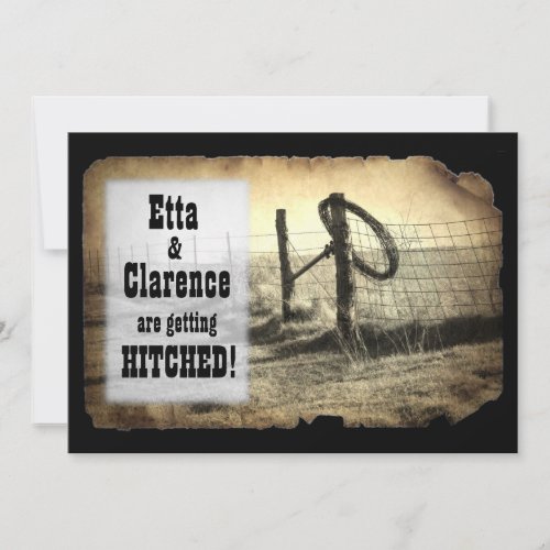 Hitching Post Wedding Invitation