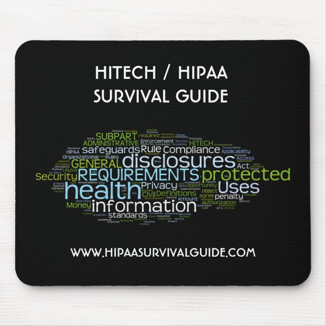 HITECH / HIPAA SURVIVAL GUIDE MOUSE PAD (Front)