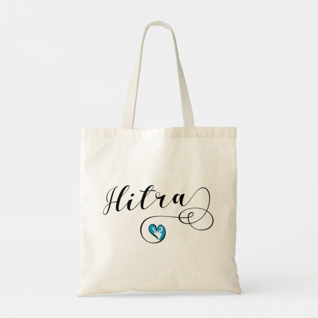 Hitra Flag Heart, Norway Tote Bag (Back)