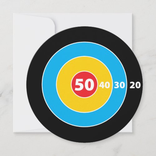 Hitting 50 Target Hunters 50th Birthday Invitation