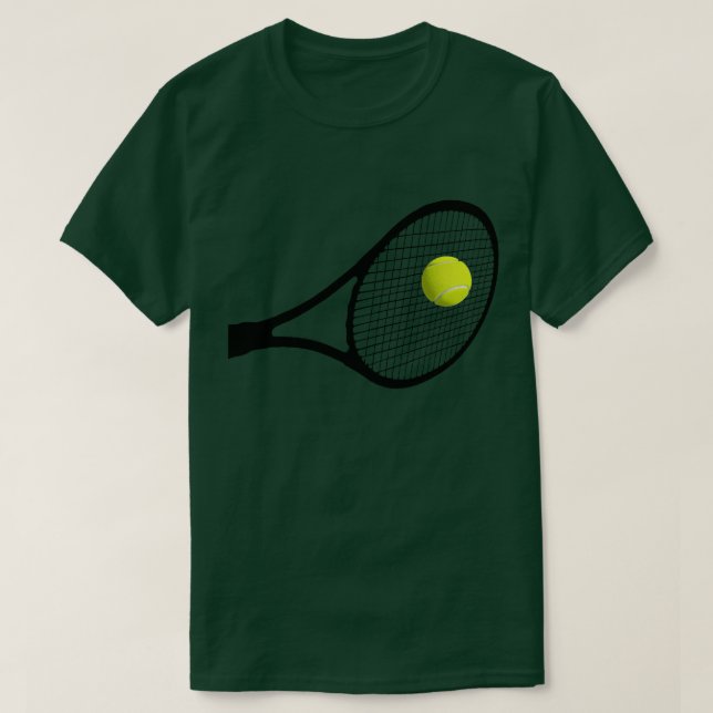 Hitting A Tennis Ball T-Shirt (Design Front)
