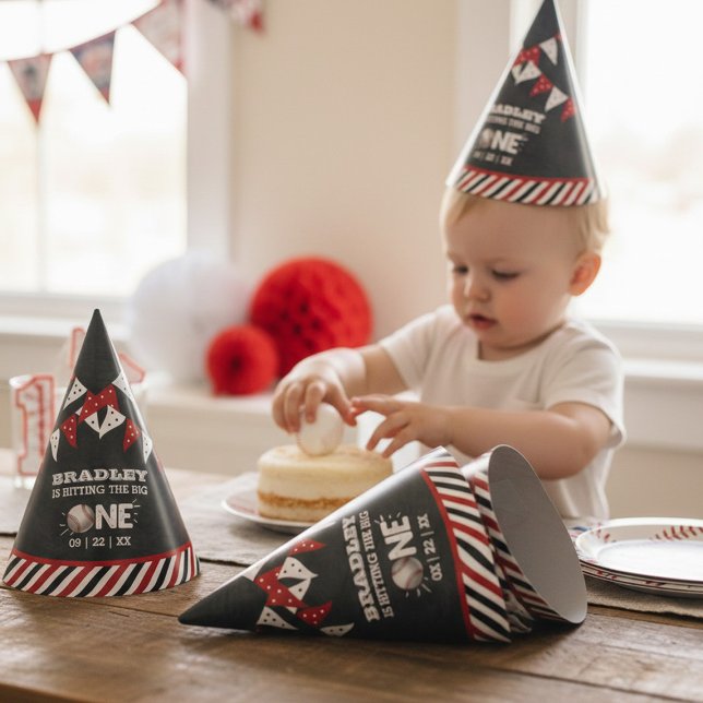 Hitting The Big One | Baseball 1st Birthday Party Hat (Creator Uploaded)