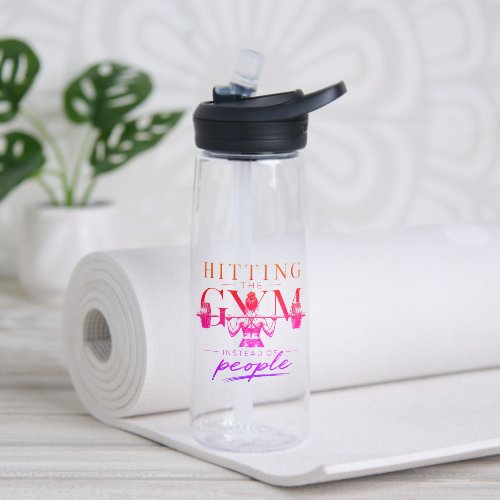 Hitting The Gym Instead Of People Water Bottle