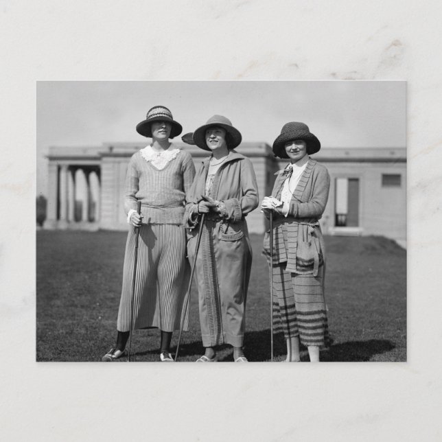Hitting the Links in Style: 1923 Postcard (Front)