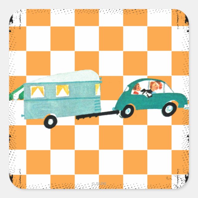 Hitting the Open Road 1 Square Sticker (Front)