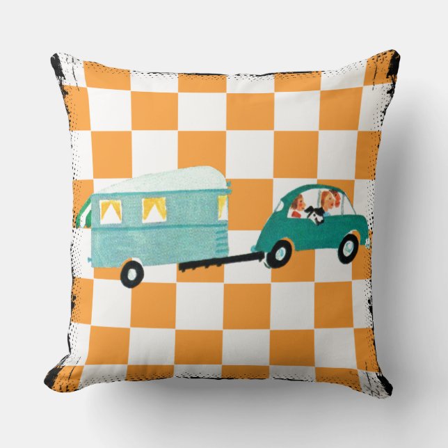 Hitting the Open Road 1 Throw Pillow (Front)