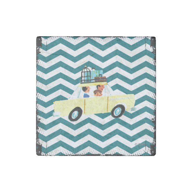 Hitting the Open Road 2 Stone Magnet (Front)