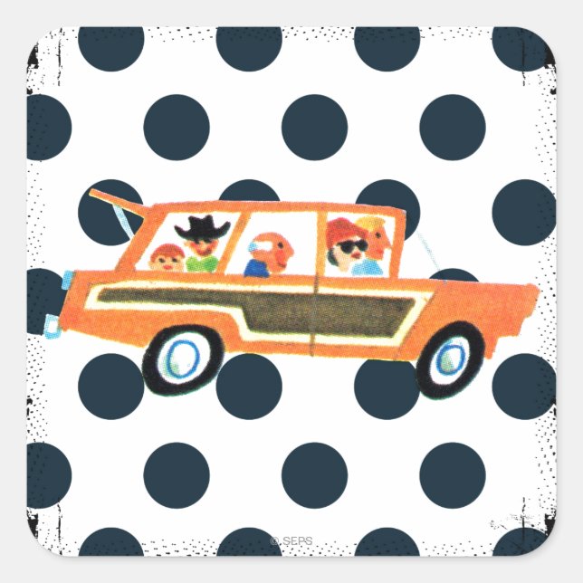 Hitting the Open Road 4 Square Sticker (Front)