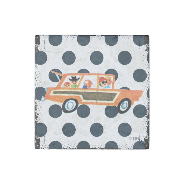 Hitting the Open Road 4 Stone Magnet (Front)