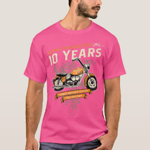 Hitting The Road for 10 Years Biker 10th Wedding A T-Shirt