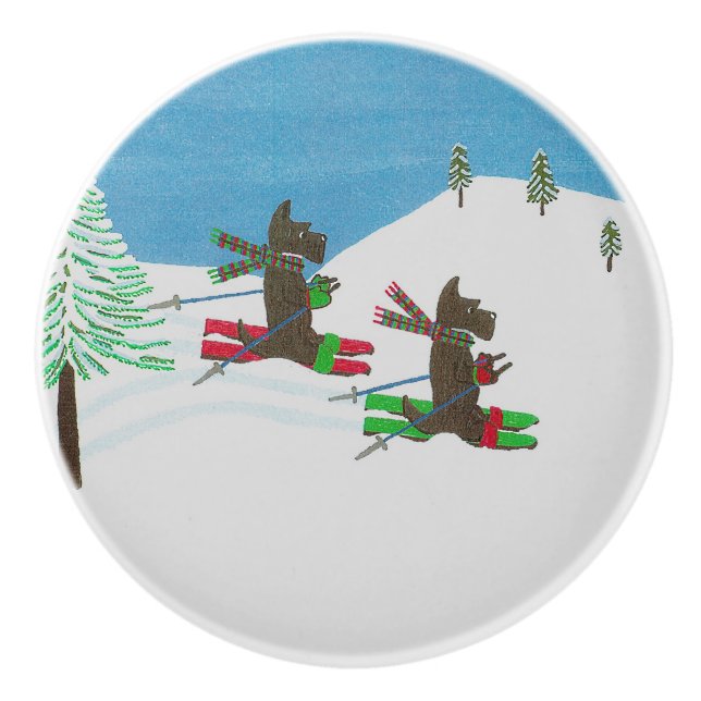 HITTING THE SLOPES CERAMIC KNOB (Front)