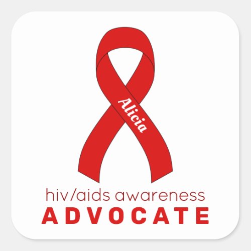 HIVAIDS Advocate White Square Sticker