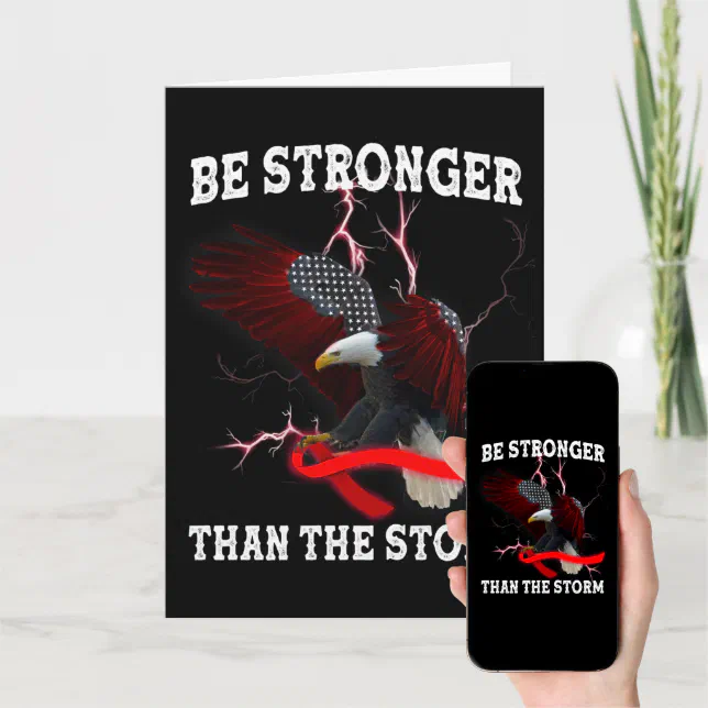 HIV AIDS Awareness Eagle Red Ribbon HIV Themed T-S Card (Downloadable)