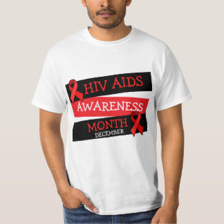 HIV AIDS AWARENESS MONTH December  Button Shirt