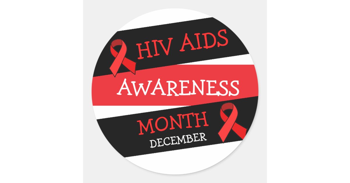 HIV AIDS AWARENESS MONTH December Stickers | Zazzle