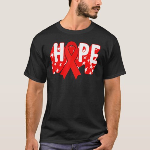 Hiv Aids Awareness Month Hope Red Ribbon Warrior S T_Shirt