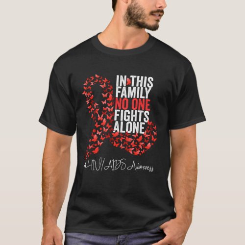 HIV AIDS Awareness Month Red Ribbon T-Shirt