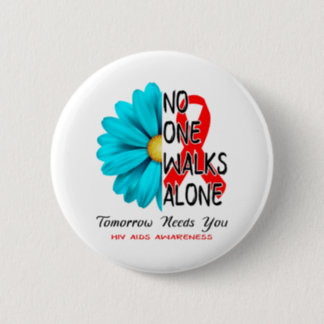 Hiv Aids Awareness Month Ribbon Gifts Button