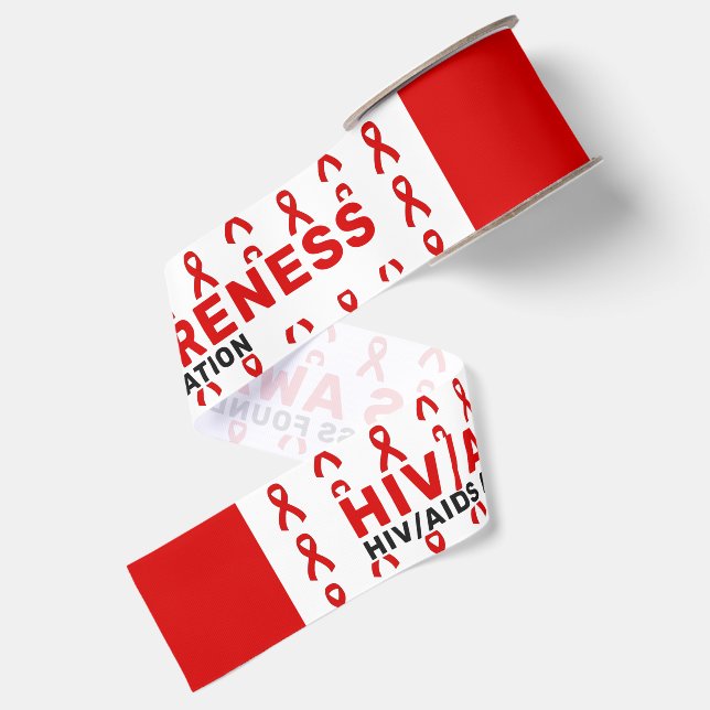 HIV/AIDS Awareness Pattern Ribbon (Front+Back)