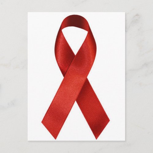 HIVAIDS Awareness Red Ribbon Postcard
