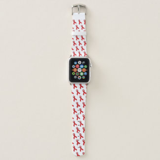 HIV AIDS awareness Ribbon RED Color Apple Watch Band