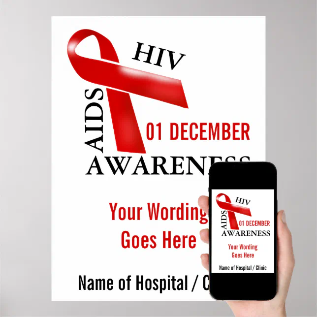 Hiv aids campaign awareness | Personalize Poster (Downloadable)