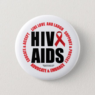 HIV/AIDS Live Love Laugh Button