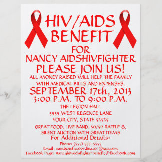 HIV AIDS Red Ribbon Benefit Flyer