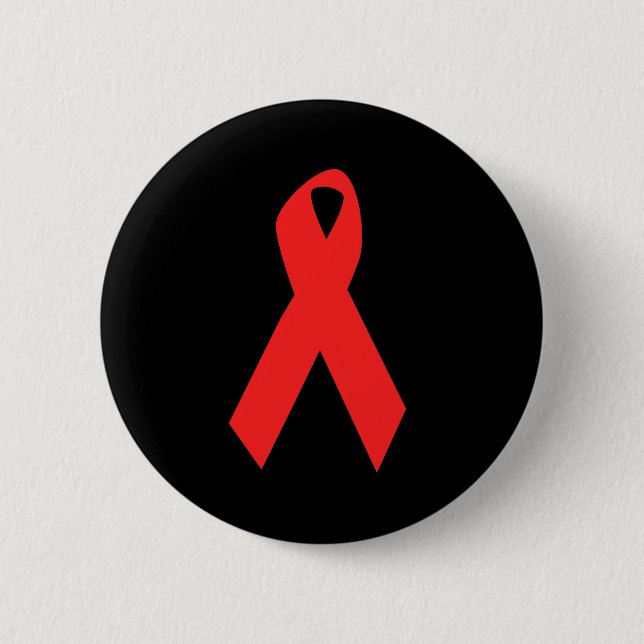 HIV AWARENESS / AIDS RIBBON BUTTON (Front)