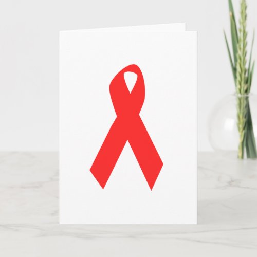HIV AWARENESS  AIDS RIBBON CARD