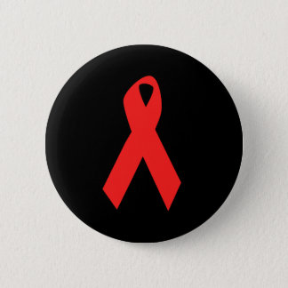 HIV AWARENESS / AIDS RIBBON PINBACK BUTTON